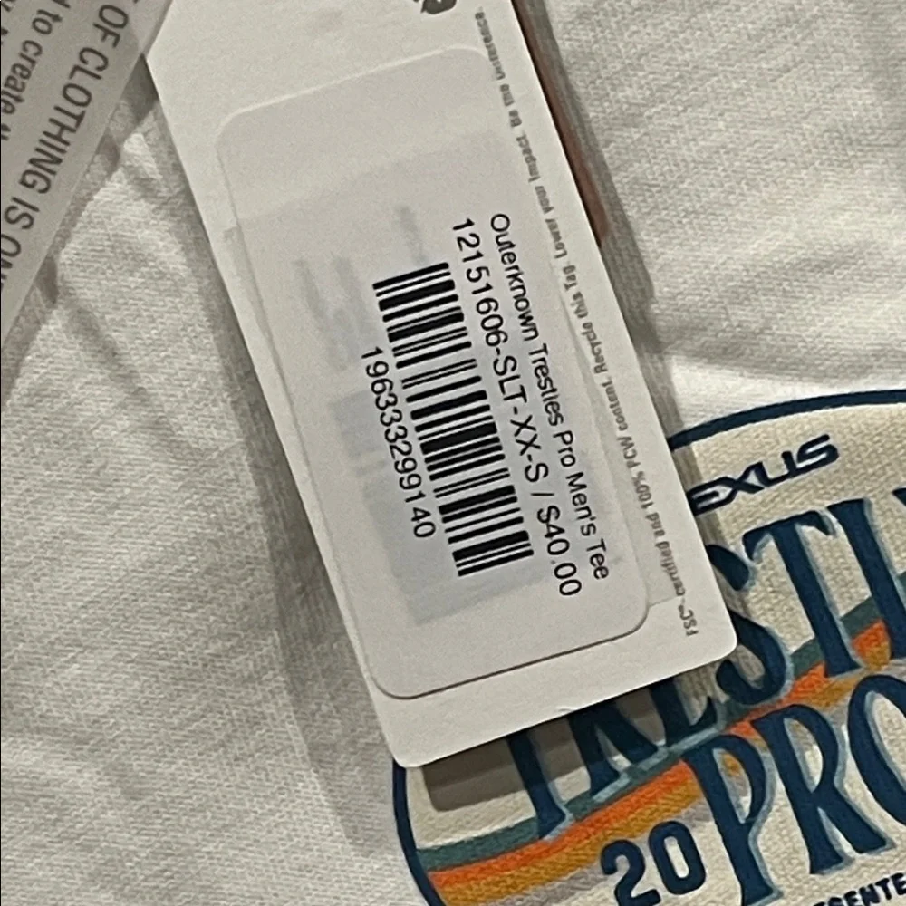 NWT-Outerknown White Short Sleeve Tee - Picture 3 of 6